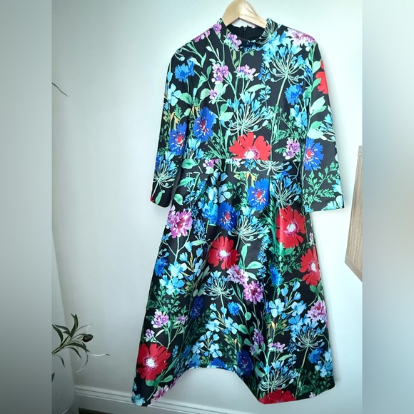 Julia Jordan Vibrant Floral 3/4 Sleeve Dress - Picture 2 of 14